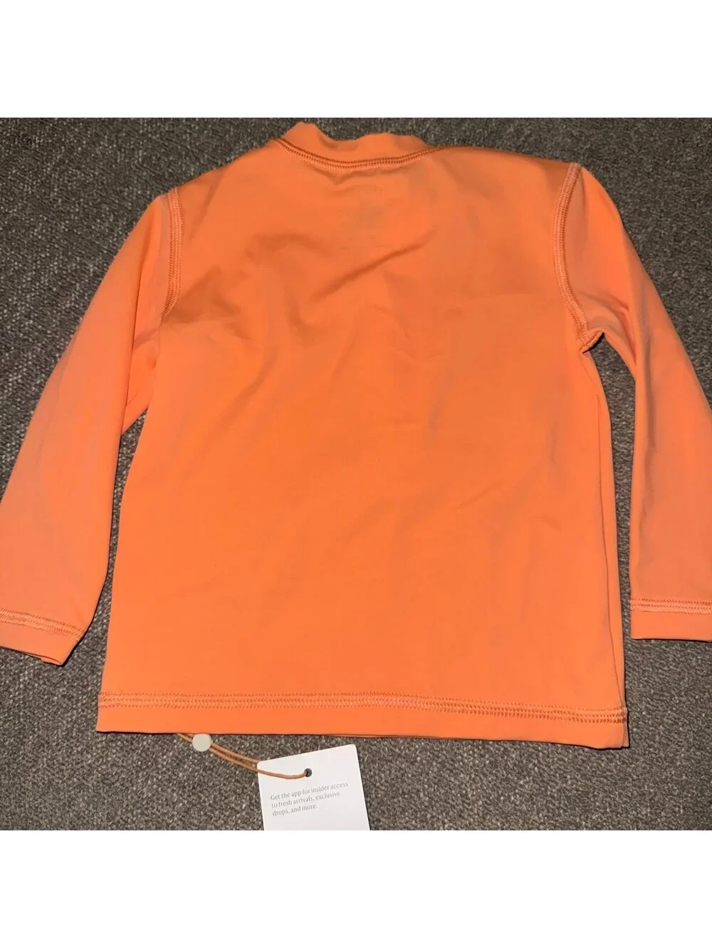Quince Kids Rash Guard Swim Top‎ 18-24M Peach Orange Half Zip UPF NWT
